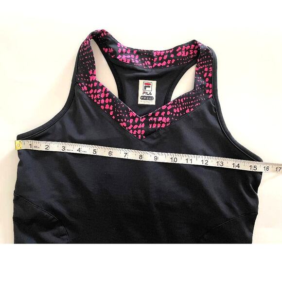 Fila Racerback Tank Black & Pink Workout Size Small - Picture 4 of 4